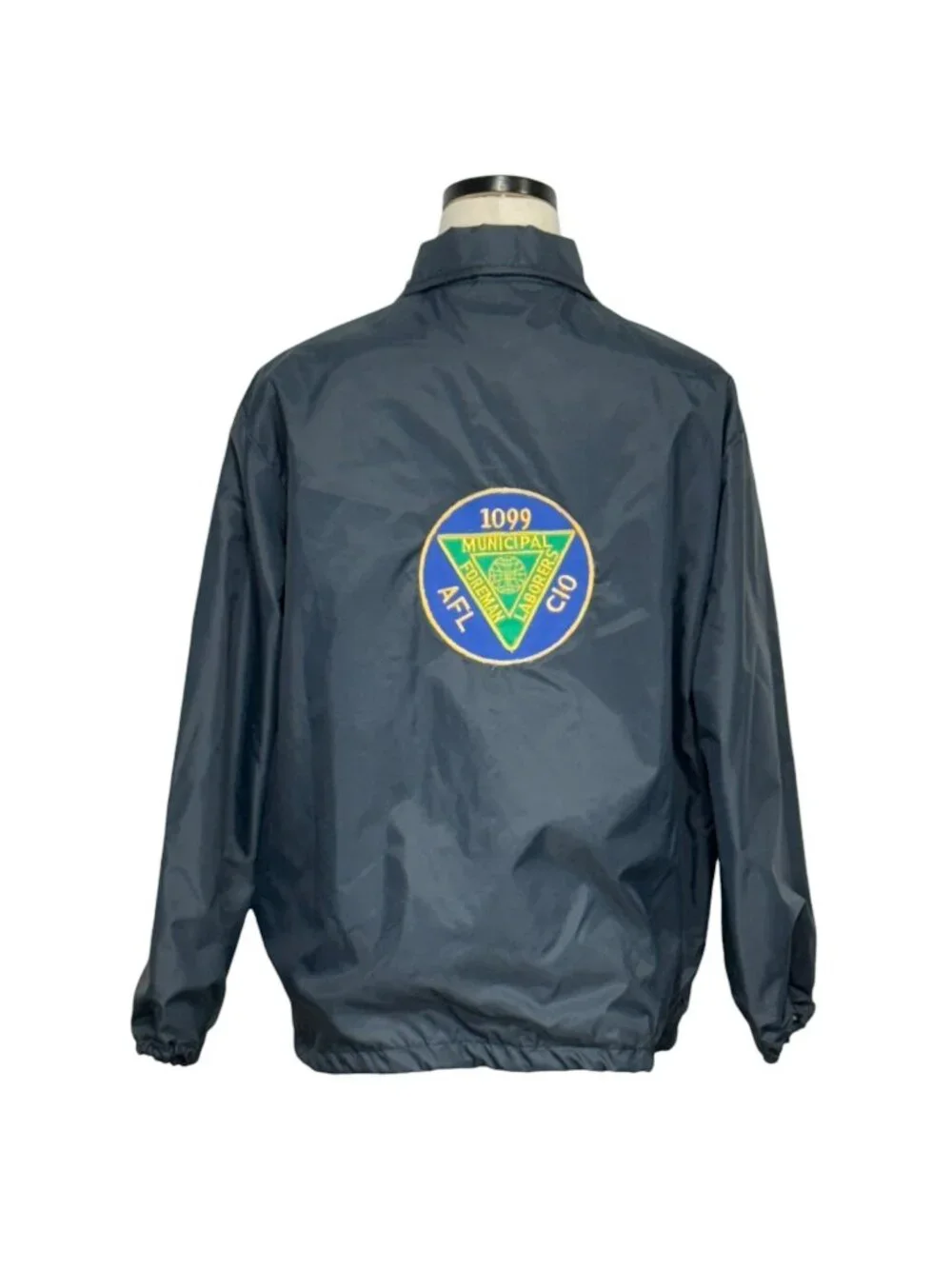 Sport Chief AFL-CIO Municipal Laborers Navy Jacket L 80s USA Nylon Polyester